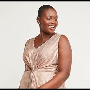 EUC metallic peach Lane Bryant top